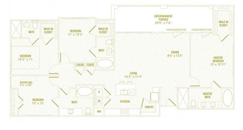 TBS D1 floor plan at Reveal at Bayside, Texas